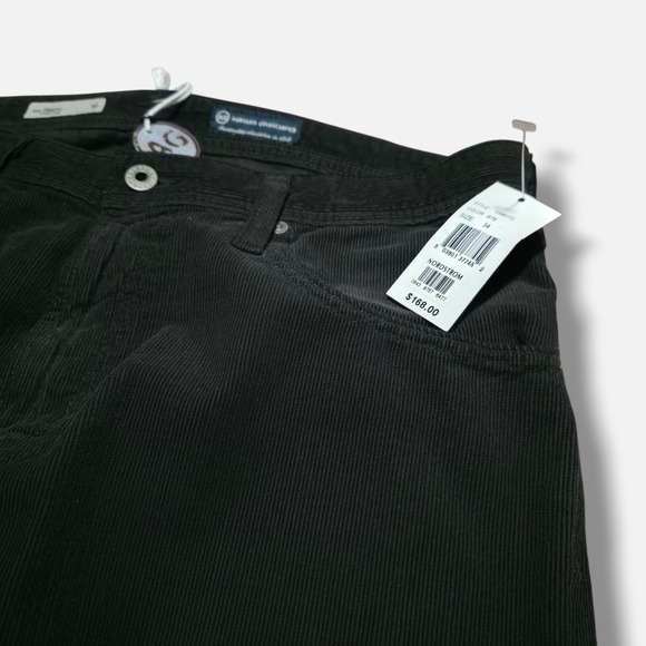 AG Adriano Goldschmied The Hero Straight Leg Corduroy Pants Brown Mens 34 New